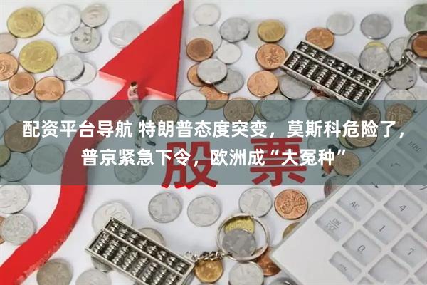 配资平台导航 特朗普态度突变，莫斯科危险了，普京紧急下令，欧洲成“大冤种”