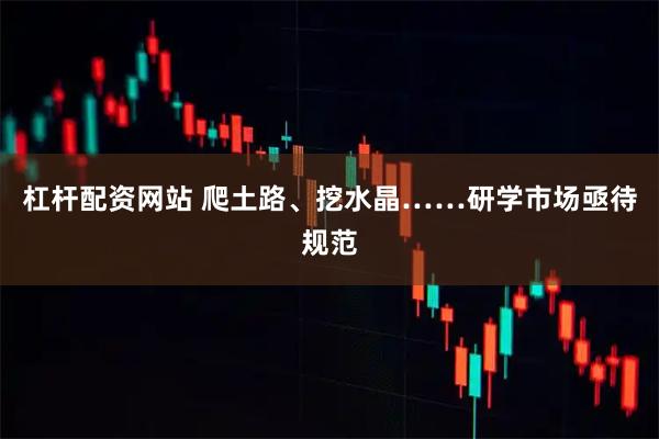 杠杆配资网站 爬土路、挖水晶……研学市场亟待规范